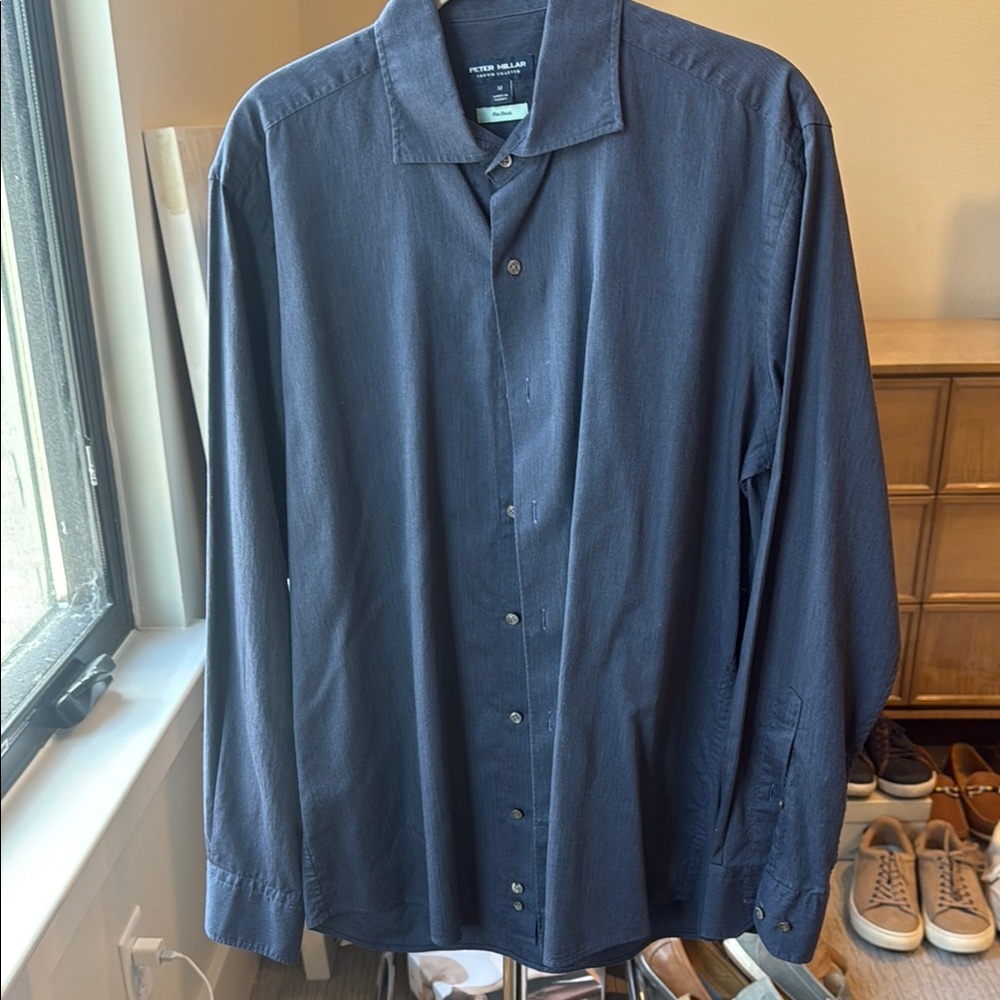 Peter Millar Blue Casual Button Down Shirt